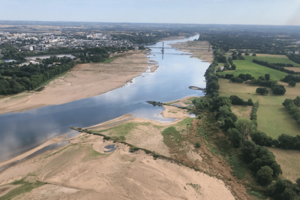 Sécheresse à Ancenis en Loire-Atlantique, durant l'été 2022