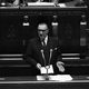 Georges Pompidou à la tribune de l'Assemblée Nationale en 1962.