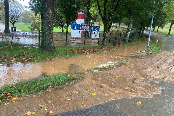 La Corrèze a basculé en vigilance orange pluie et inondations, ce jeudi 17 octobre 2024. Ici, sur la commune de Seilhac.