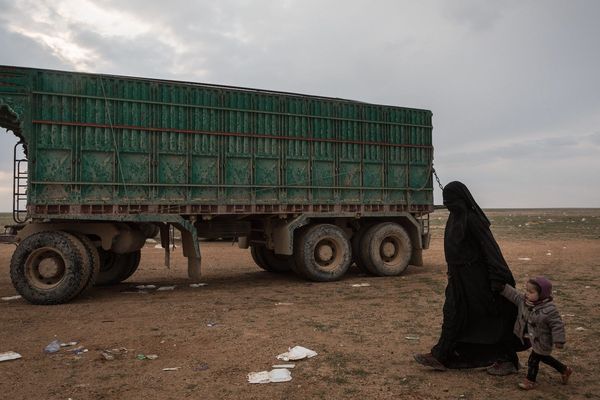 Evacuation camp Baghouz en Syrie