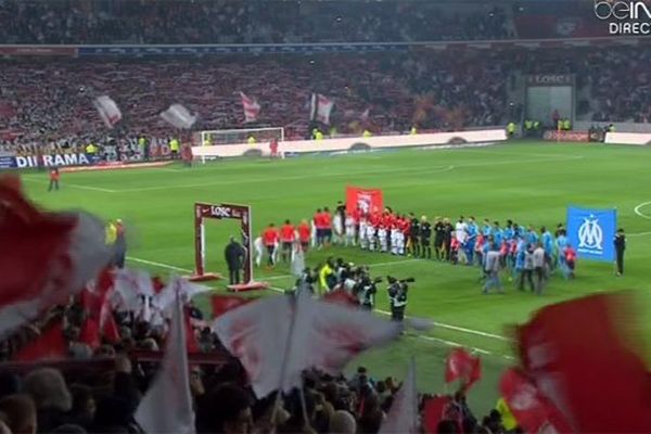 Entrée des joueurs LOSC-OM.