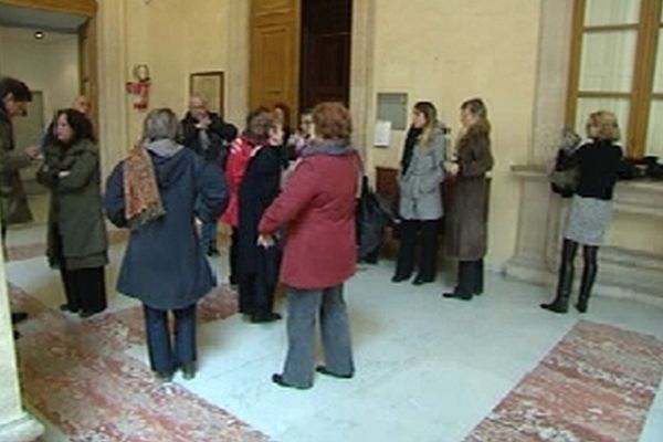 Les 22 personnes handicapées à l'audience ce matin.