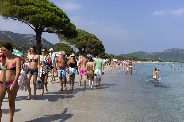 L'été, les touristes prennent d'assaut le littoral de l'extrême-Sud, comme ici sur la plage de Palombaggia, à Porto-Vecchio. 