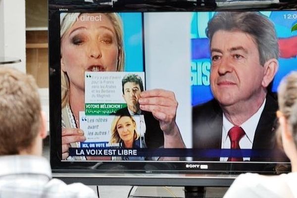 Jean-Luc Mélenchon et Marine Le Pen ont débattu sur France 3, lors des législatives 2012.