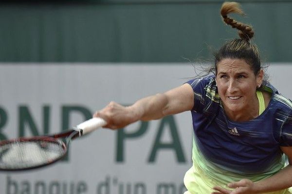 Virginie Razzano à Roland Garros le 24 mai 2016