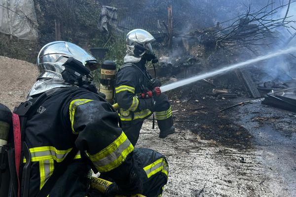 L'incendie déclaré en fin d'après-midi lundi 17 avril se situe au Chemin de camp Bollin à la Trinité.