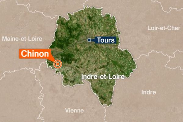 Carte de Chinon (Indre-et-Loire)