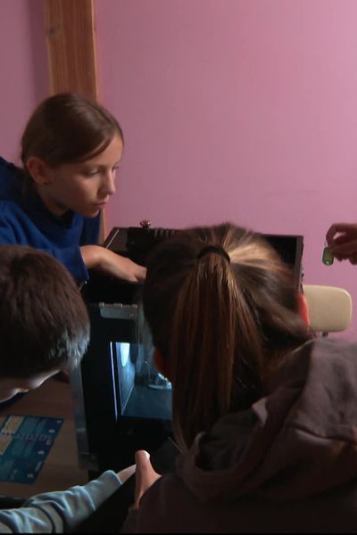 Cette famille, venue de Saint-Jean-de-Védas, s'affaire autour d'une mystérieuse boîte noire.