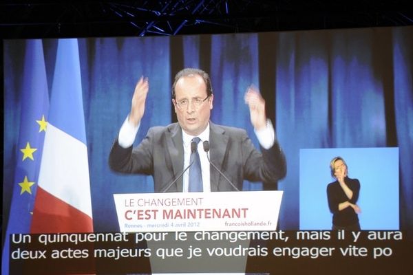 François Hollande en campagne en Avril 2012