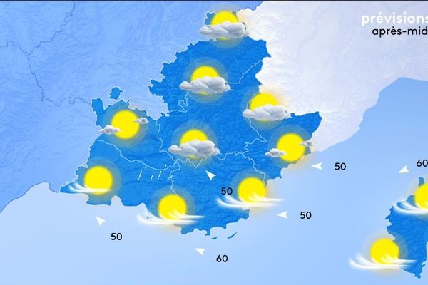 Un temps ensoleillé sur une grande partie du territoire.