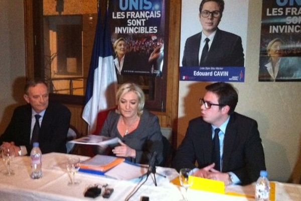 Marine Le Pen avec Edouard Cavin