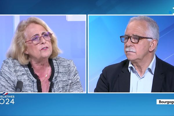 Le débat oppose Sophie-Laurence Roy (LR/RN) à André Villiers (Horizons-Ensemble)