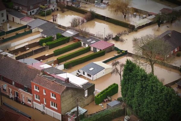 Blendecques, dans le Pas-de-Calais, après les inondations de novembre 2023