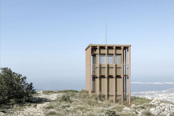 La future tourelle de surveillance des Calanques - Image de synthèse