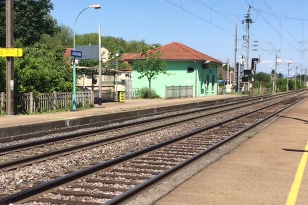 Le lieu du drame en gare d'Habsheim