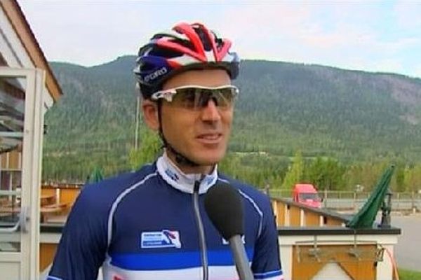 Julien Absalon, le 6 septembre 2014, à Hafjell (Norvège)