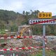 Chamborigaud (Gard) - démolition de l'ancien pont sur Le Luech qui s'est effondré en mars - 9 avril 2024.