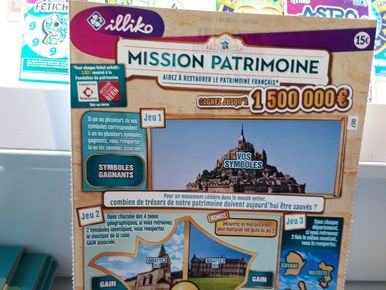 1,5 million d'euros à un habitant d'Ille-et-Vilaine au jeu à gratter  Mission Patrimoine - France Bleu