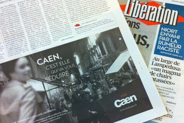 Caen fait sa pub dans Libé ce vendredi