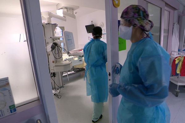 Perpignan - une chambre de réanimation de l'unité Covid au centre hospitalier - archives.