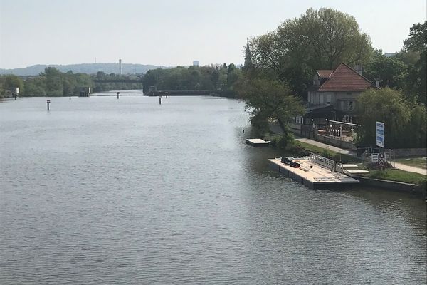 Le futur embarcadère de l'île Saint-Symphorien à Longeville-lès-Metz.