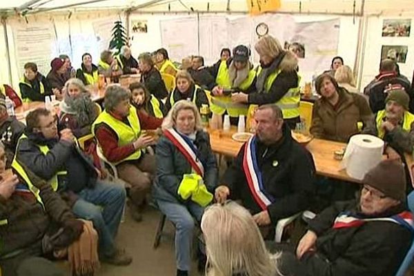 Le campement de Nonant-le-Pin, 21 janvier 2014