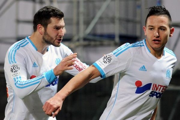 Les Marseillais André-Pierre Gignac et Florian Thauvin (le 29 janvier 2014) 