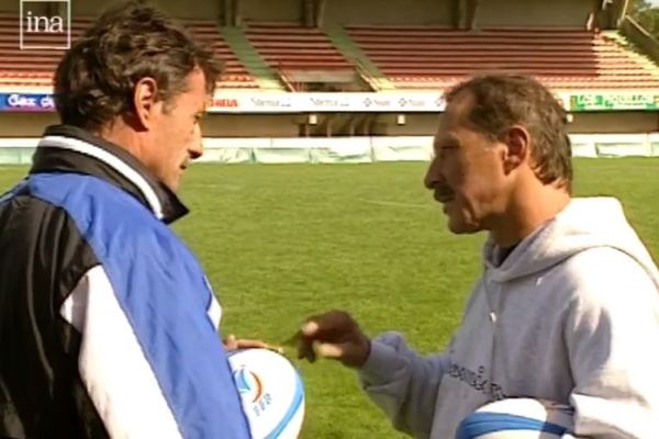 Guy Novès et Jacques Brunel auprès du XV de France en 2000