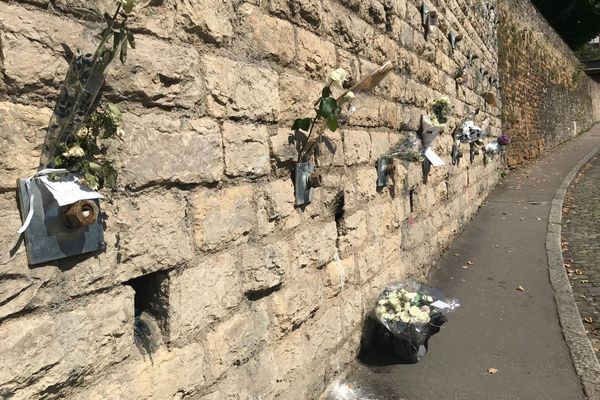 De nombreux témoignages en hommage à Axelle Rodier, victime d'un tragique accident, dans le 5e arrondissement de Lyon.