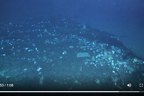 Des scientifiques ont retrouvé de larges quantités de plastique en Méditerranée à plus de 2000 mètres de profondeur. 