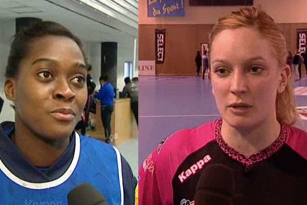 Gnonsiane Niombla (g) et Manon Houette (d) viennent d'être appelées en Equipe de France de handball.