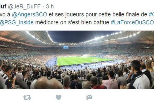 Le hashtag #LaForceDuSCO a rassemblé des centaines de tweets de remerciement et de félicitations malgré la défaite du club angevin. 