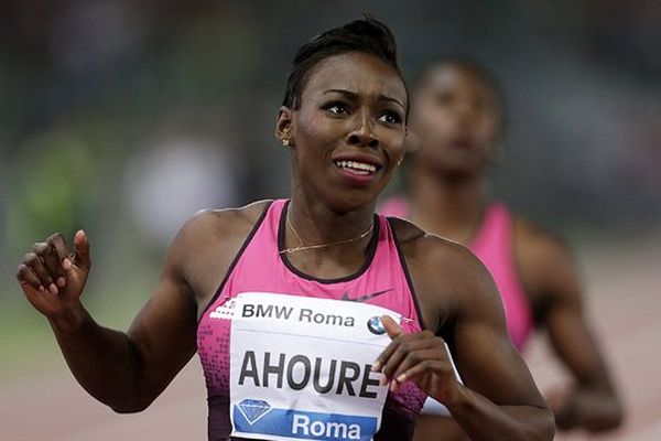 Muriel Ahouré lors de la Diamond League 2013 à Rome.