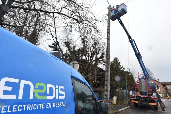 Les techniciens d'Enedis sont à pied d'oeuvre dans le Loiret. Photo d'illustration