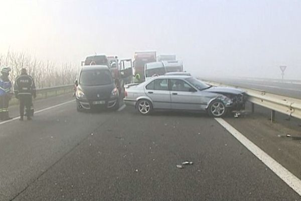 Tôles froissées et blessés sur la rn 141