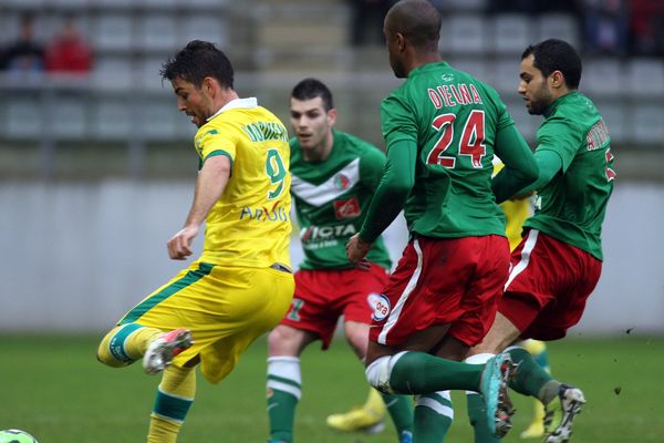 Lors du match aller entre Sedan et Nantes, le 23 décembre 2012