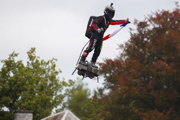 Franky Zapata avait déjà survolé le circuit du grand prix de Belgique, en 2019.