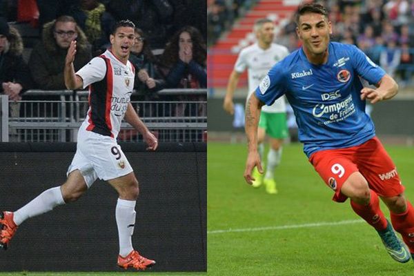 Hatem Ben Arfa et Andy Delorts, les hommes "forts" de Nice et Caen