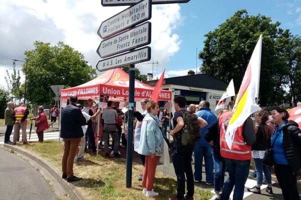 Grève des soignants à Allonnes, près du Mans, 7 juin 2022