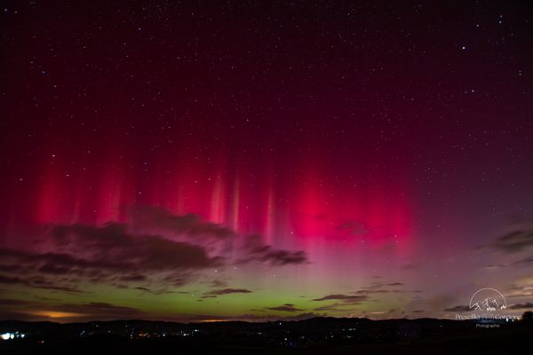 La photo a été prise dans la nuit du 10 au 11 octobre 2024 à Coise dans les Monts du Lyonnais (Rhône).