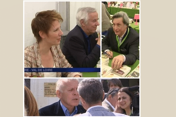 Natacha Polony, Patrick Poivre d'Arvor et Patrick de Carolis au Chapiteau du Livre de Saint Cyr-sur-Loire (Indre-et-Loire)