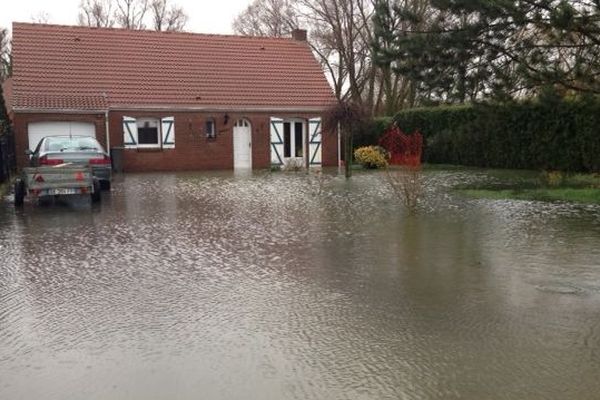 Une maison inondée à Merville 27 déc. 2012