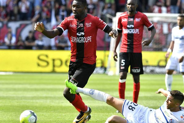 Le Guingampais Marcus Thuram lors de la 4ème journée de Ligue 1 face à Strasbourg - 27 août 2017