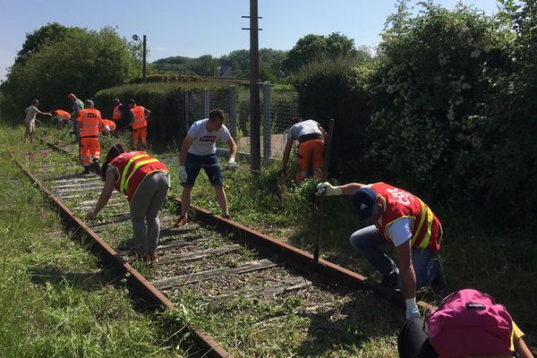 A Caen, les cheminots ont souhaité marqué ce 23e jour de grève par une action symbolique