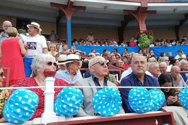 Didier Guillaume, ministre de l’Agriculture, et Jacqueline Gourault, ministre de la Ville, ont assisté mercredi soir à une corrida dans les arènes de Bayonne mercredi 14 août à Bayonne. 