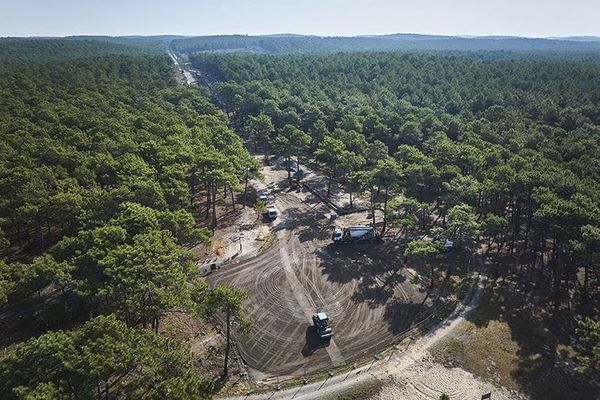 Photo d'illustration du début des travaux en Gironde au 4è trimestre 2023 sur site RTE projet "Golfe de Gascogne".