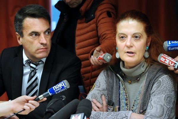 Nîmes - conférence de presse de Gilles Soulié (Directeur régional de la police judiciaire) et Laure Beccuau (Procureure de Nîmes) - 25 janvier 2013.