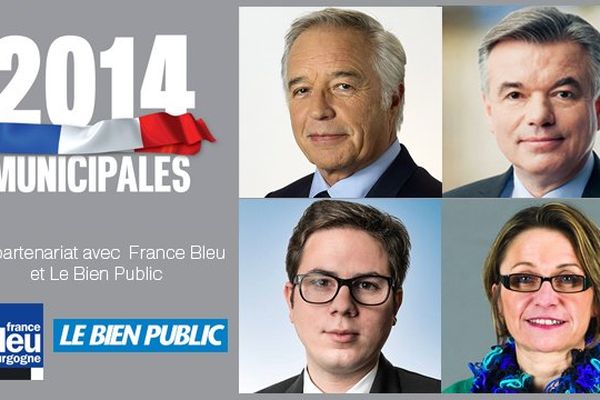 Le débat du 20 mars 2014 est le seul de l'avant-premier tour des municipales à Dijon à regrouper quatre des six principaux candidats en présence dans ce scrutin.