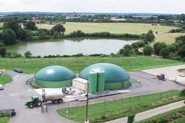 Une station de méthanisation à Mortagne-sur-Sèvre en Vendée.