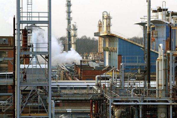 L'usine Solvay à Tavaux dans le Jura.